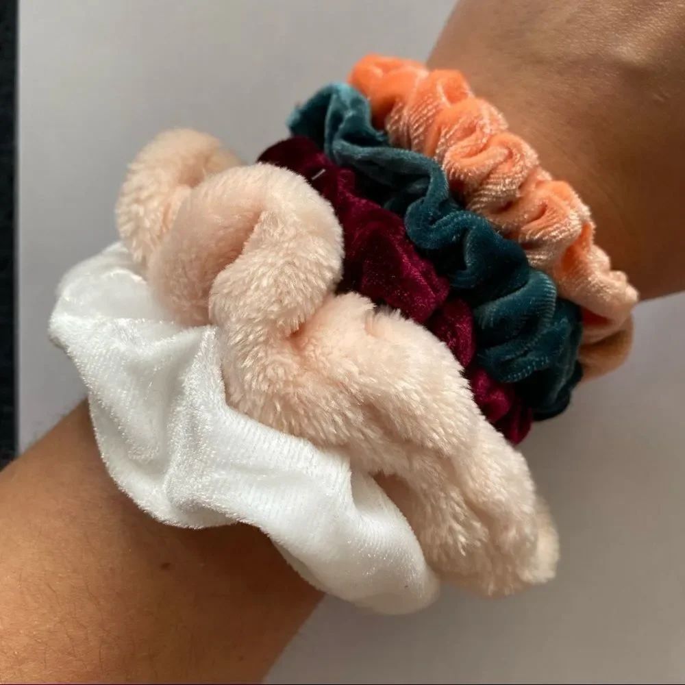 Set of 5 Velvet Scrunchies